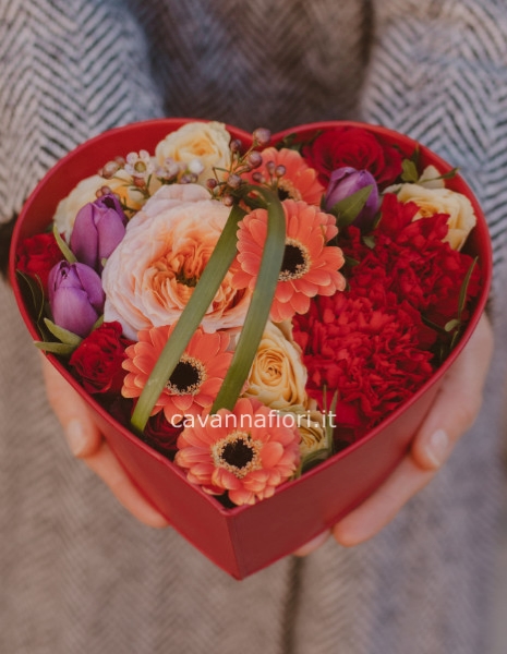 Flower box Cuore in latta